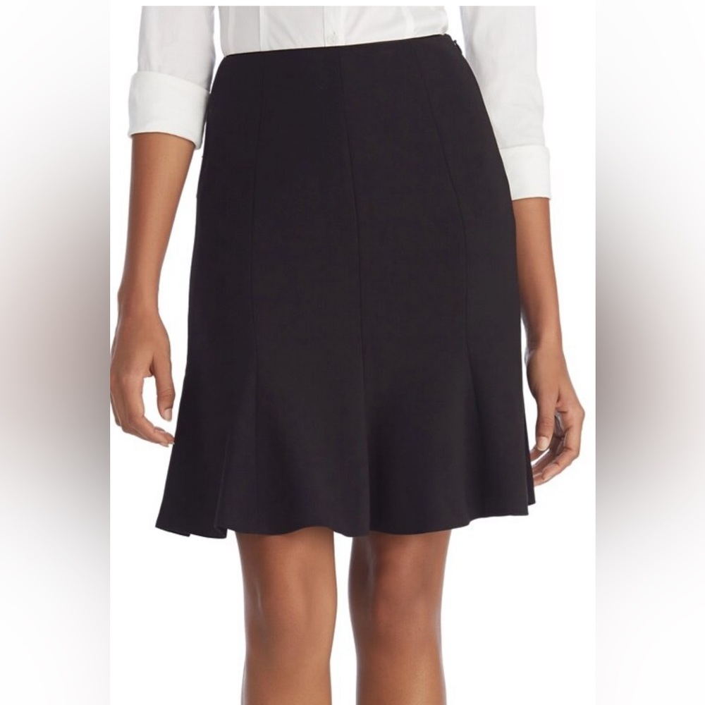 White House Black Market Flirty Black Trumpet Skirt